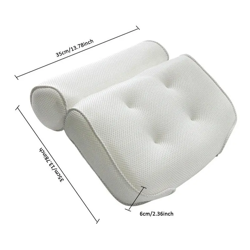 Новая 3D сетка домашняя подушка для ванны спа нескользящая Мягкая присоска для ванны подушка для ванны подголовник для шеи Подушка для ванной Аксессуары для ванной комнаты
