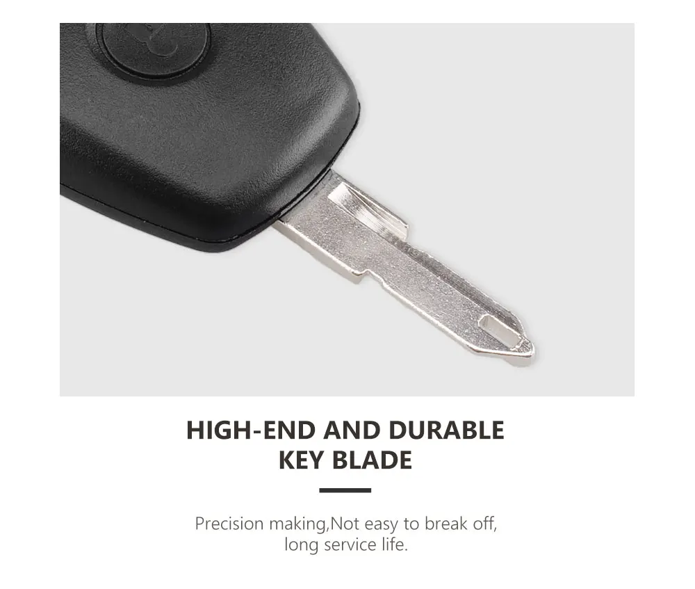 KEYYOU, 2 кнопки, неразрезанное лезвие, дистанционный Автомобильный ключ, оболочка для Renault Duster Logan Fluence Clio, без чипа, без ключа, брелок для ключей, чехол