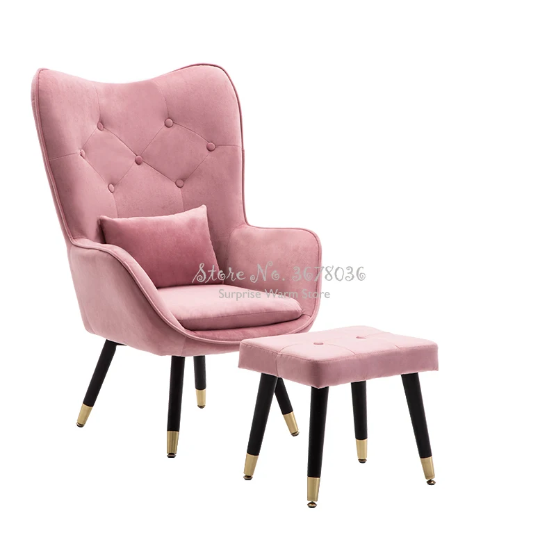 High Quality Lazy Sofa Luxury Nordic Sofa Chair with Ottoman Balcony Lounge Chai Livingroom Bedroom Small Sofa Single Sofa High Quality Lazy Sofa Luxury Nordic Sofa Chair with Ottoman Balcony Lounge Chai Livingroom Bedroom Small Sofa Single Sofa