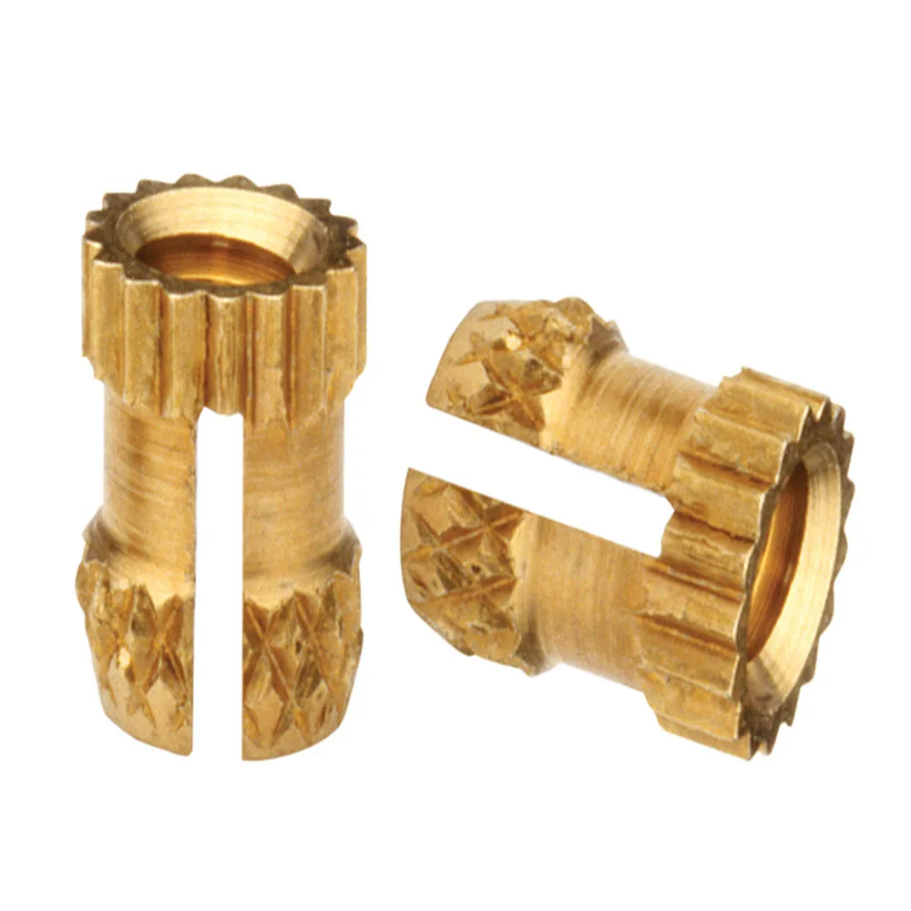 PKB-256/440/632/832 Inserti Copper Nut Brass Insert Press-in Threaded Inserts Straight Knurl Plain Knurled Nuts Insertos PEM Std |