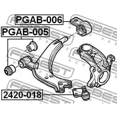 Опора шаровая PEUGEOT PARTNER/CITROEN BERLINGO нижн.лев/прав.(бе