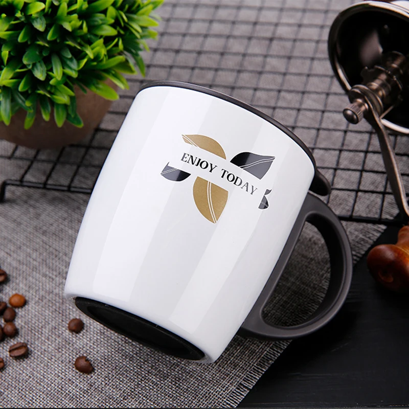 

Keelorn 400ml Stainless Steel Vacuum Flasks Thermoses Cup Handgrip Coffee Mug Tumble Business Portable Thermal Vacuum Cup