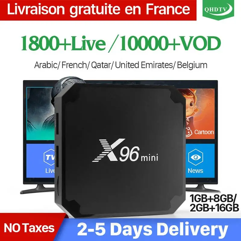 IPTV France X96 MINI 1 Year QHDTV IPTV Subscription Android 7.1 IPTV Belgium Netherlands Germany Al