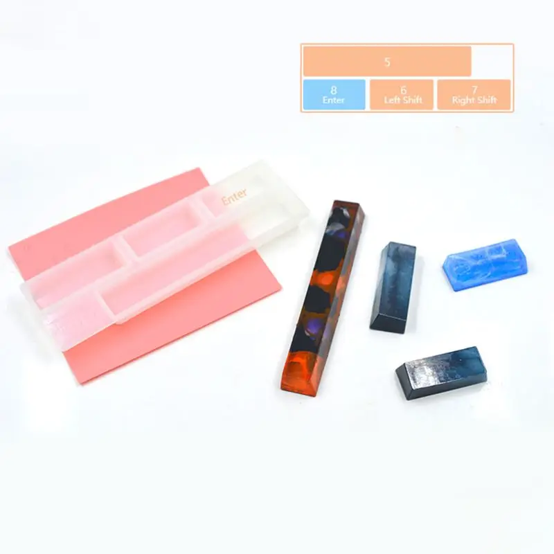  1 Set Manual DIY Mechanical Keyboard Key Cap Silicone Mold UV Crystal Epoxy Molds Handmade Crafts M