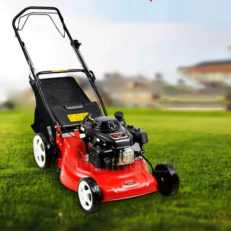 

20 Inches Four-stroke Gasoline Lawn Trimmer Self-propelled Hand Push Park Greening Mowing Weeding Lawn Mower Garden Equipment
