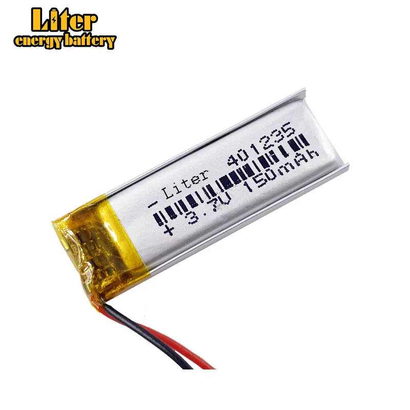 3.7V lithium battery 041235 401235 150MAH MP4 MP5 Recording Pen Camera Battery