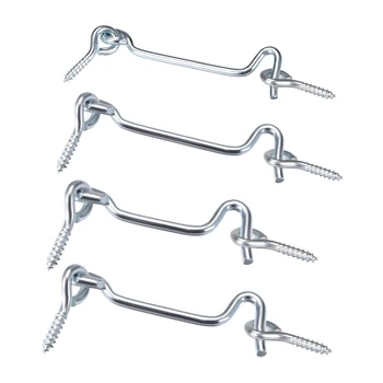 

uxcell 4-30pcs 1.7" 2" 2.5" 3" Cabin Hook Eye Latch Gate Door Swivel Window Door Hook with Mounting Screws