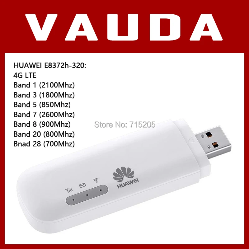 Новый разблокированный Универсальный модем Huawei e8372h-320 Wingle LTE 4G USB Wi-Fi мобильный