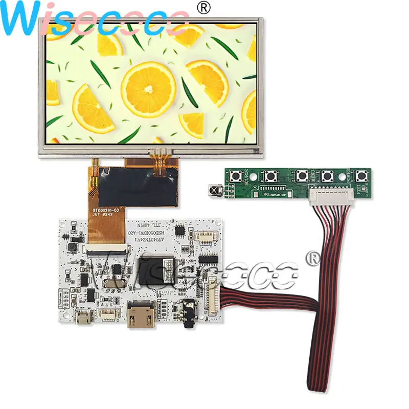 Wisecoco 5-дюймовый ЖК-экран 480*272 TFT AT050TN33 V.1 + резистивная сенсорная панель с платой