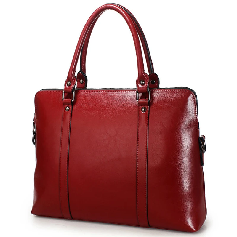 New 100% Genuine Leather Briefcase For Woman 14 inch Laptop