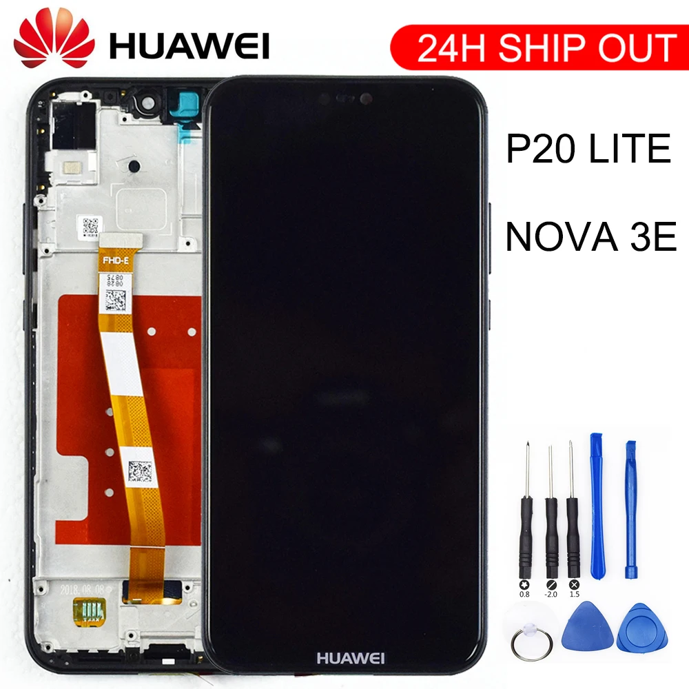 Оригинальный ЖК дисплей 2280*1080 с рамкой для HUAWEI P20 Lite экран ANE LX1 Nova 3e|Экраны