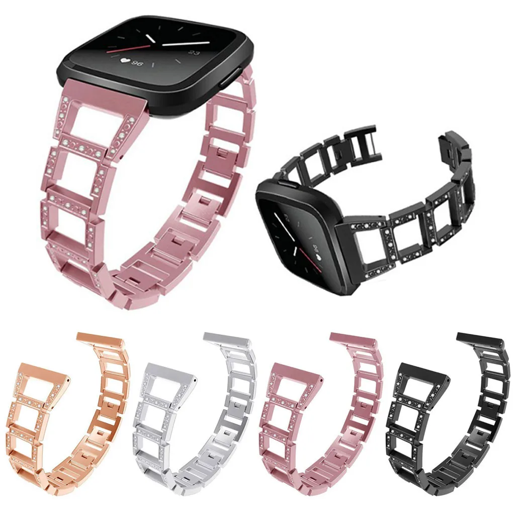 Браслет металлический наручный ремешок на замену для Fitbit Versa 2 Смарт-часы ремешок# BO