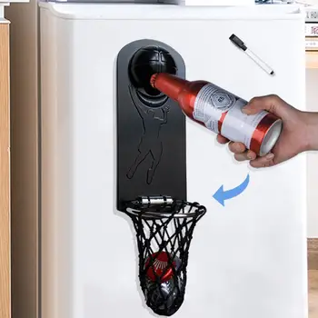 

Creative Wall-mounted Shooting Bottle Opener Magnet Refrigerator Magnet Beer Screwdriver Creative Basketball Hoop Cap