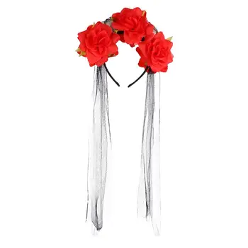 

1Pc Halloween Floral Skull Vintage Hair Band Headband Headpiece Flower Festival Beautiful Hairband Hair Hoop Hair Accessories