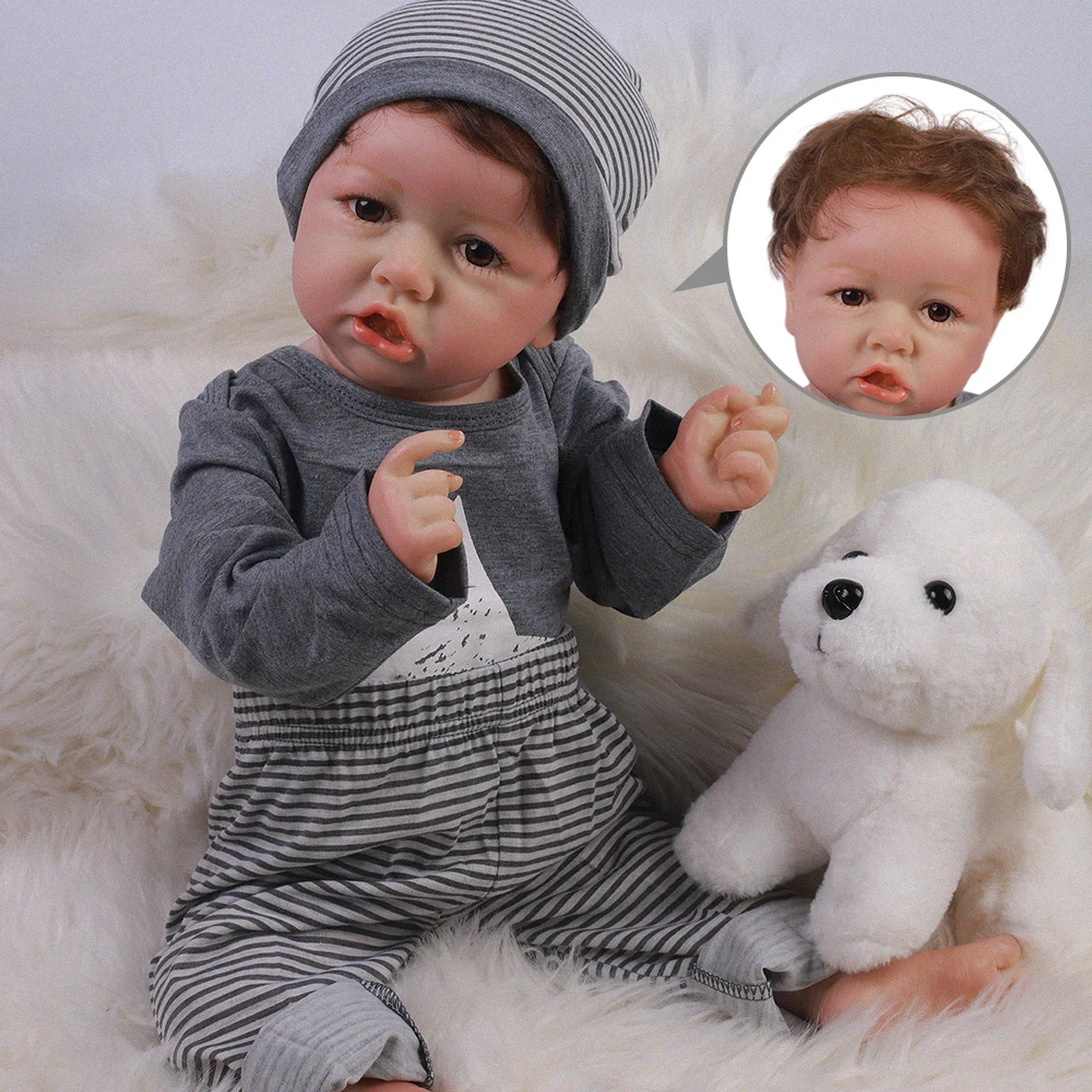 58 см силиконовые виниловые куклы Reborn Baby реалистичные Bonecas для девочек и мальчиков