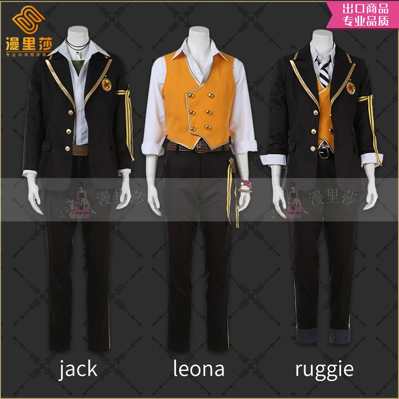 Gioco Attorcigliato Paese Delle Meraviglie Diasomnia Jack Leona Ruggie Uniformi Scolastiche Costume Cosplay Personalizza