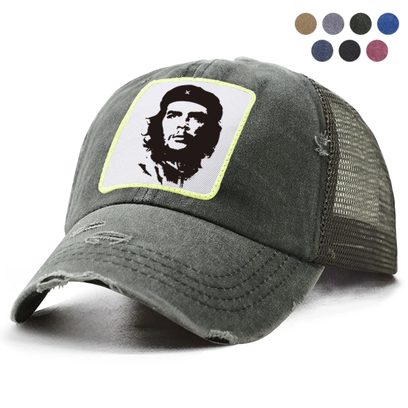 Крутая Кепка с принтом героя Che Guevara Хлопковая мужская бейсбольная кепка и