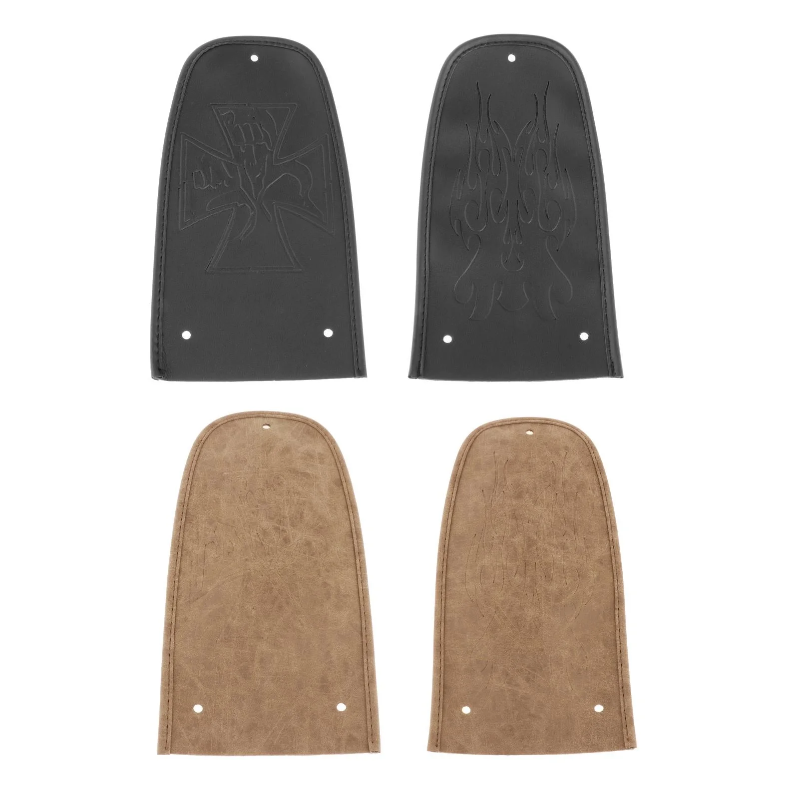 Motorcycle Leather Fender Bib Cover Pad for Harley Dyna Accessories Durable