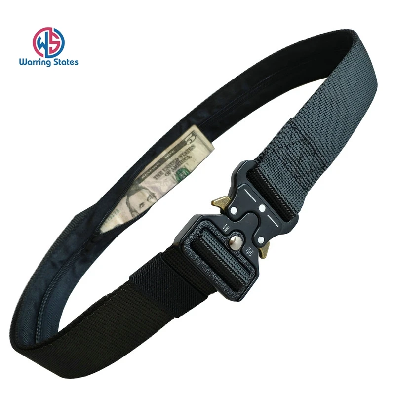 men's belt with hidden zipper