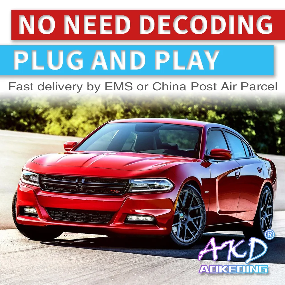 AKD автомобильный Стайлинг для Dodge зарядное устройство фары- новое зарядное устройство светодиодный фонарь динамический сигнал Drl Bi Xenon автомобильные аксессуары