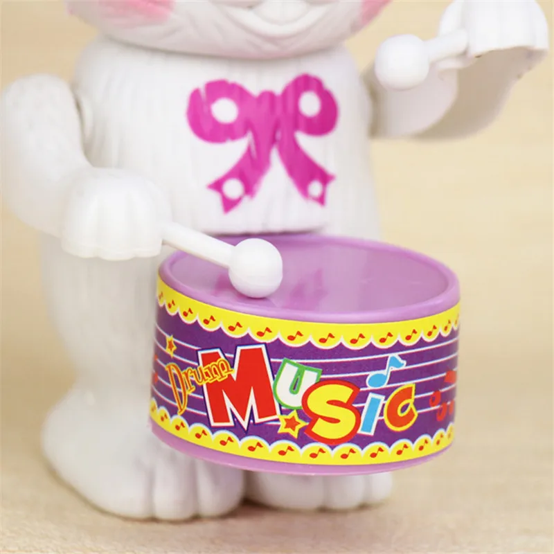 2 шт./компл. кролик из мультфильма барабанные заводные игрушки для детей Забавные Игры развивающие детские подарки на день рождения