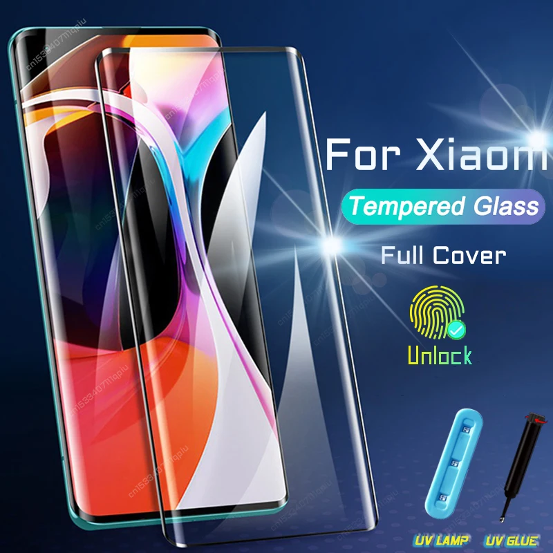 UV de la cubierta de vidrio templado para Xiaomi Mi nota 10 Lite Ultra Mi10 5G pantalla cristal Protector 10 Lite Note10 10Pro Pro película
