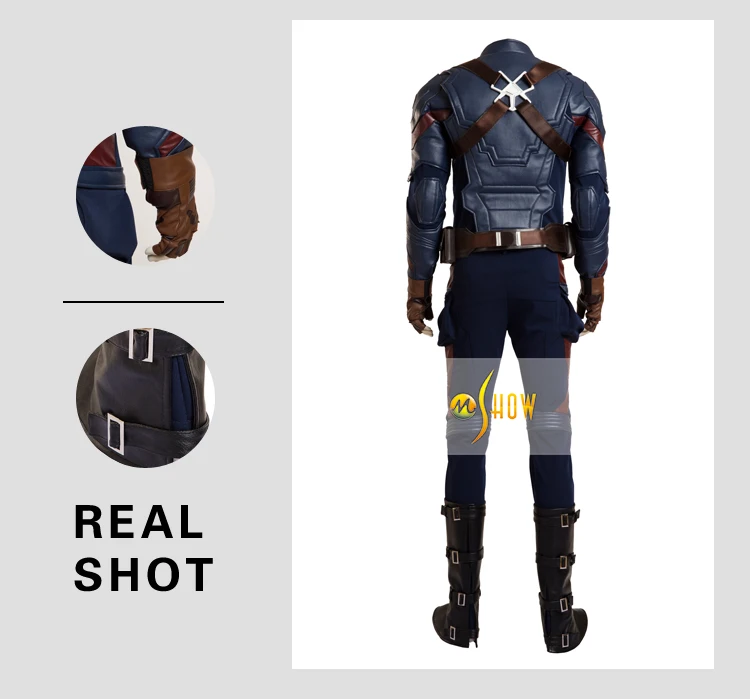 Фильм Капитан Америка 3 Civil War Steve Rogers косплей костюм, полный набор одежды