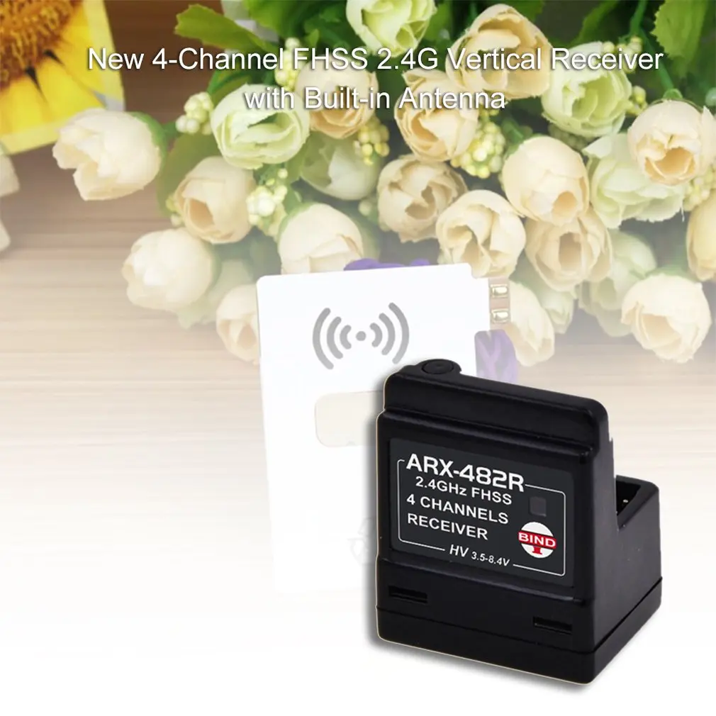

Arx-482r New Built-in Antenna 4-channel Fhss Standard 2.4g Vertical Receiver for RC Car Drone Toy Upgrade Parts
