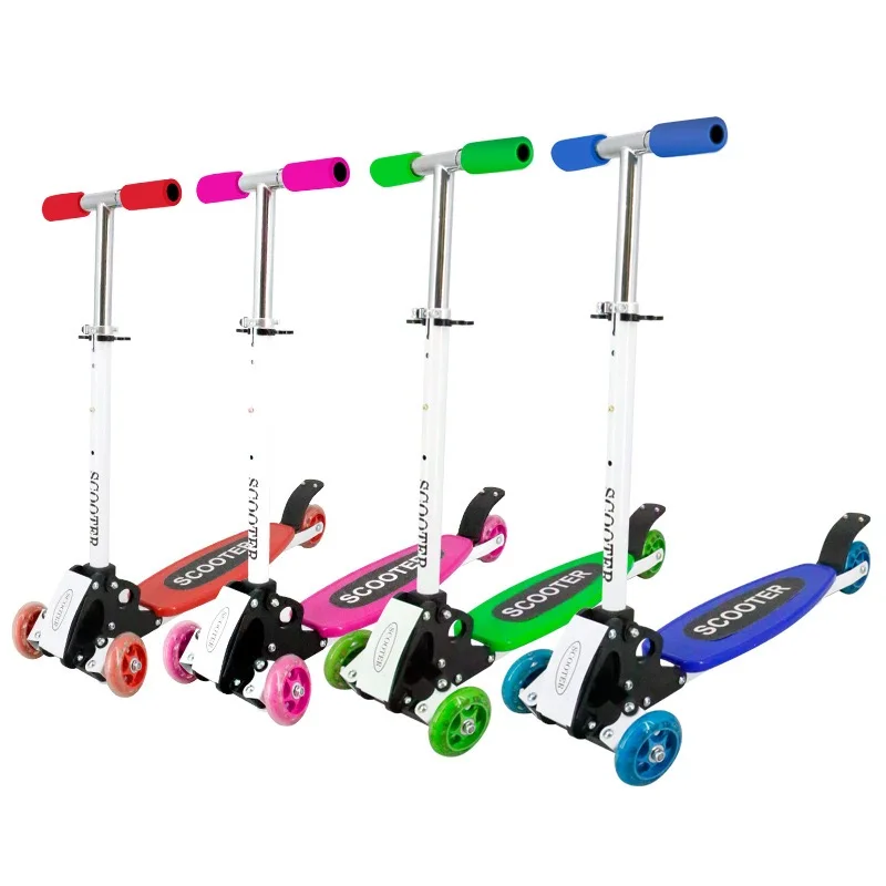 

Children 3-Wheel Scooter Adjustable Height Skate Scooter Toy Rear Brake PU Wheel Cruiser Exercise Kids' Sport Crawler Tricycle
