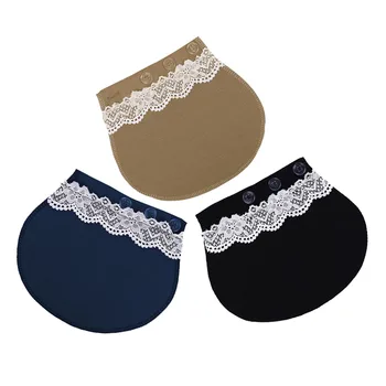 

3pcs Maternity Adjustable Waist Extender Lace Trim Button Elastic Extender