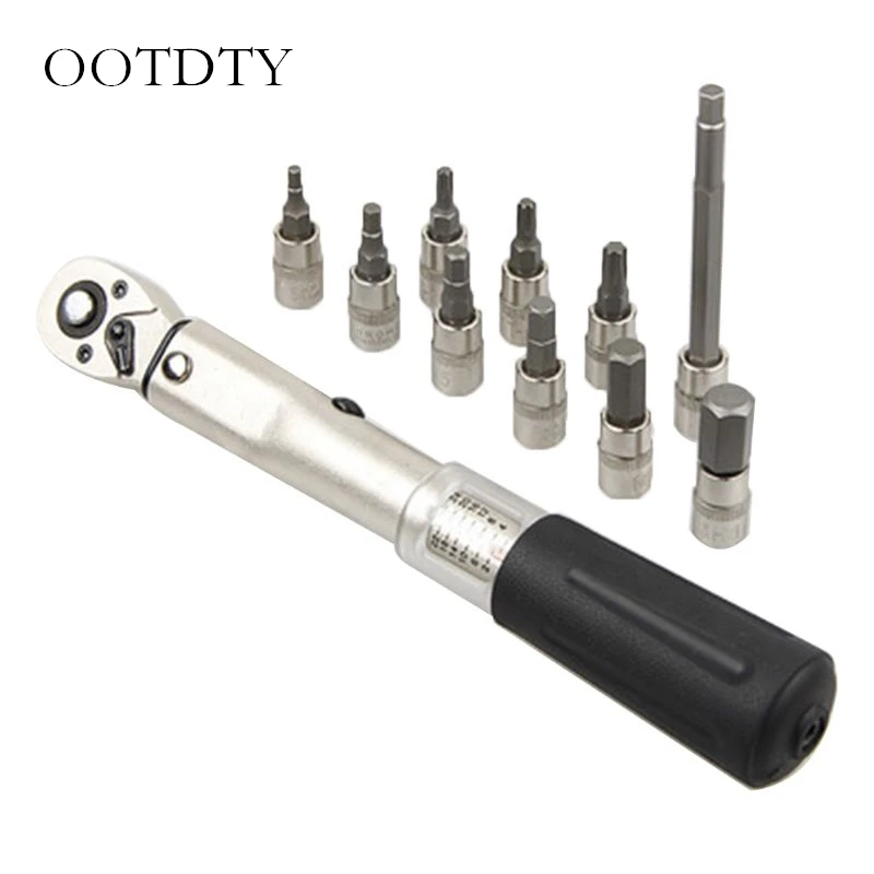 

Bicycle Repair Tools Kit Torque Wrench Set Road MTB Bike Tools 1/4'' Torque Fix Set 2-24 NM Cycling Repair Tools Kit