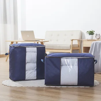 

2019 New Quilt Storage Bag Organizer Box Non-woven Fabric Foldable Closet Box Clothes Bedding Blanket Sweater Storage