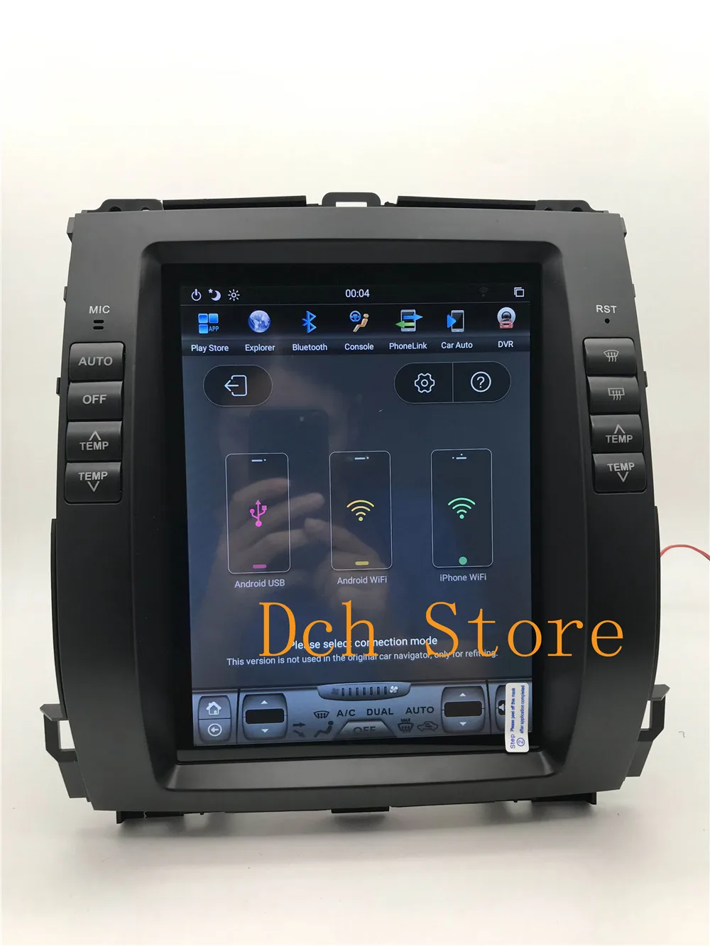 10,4 ''вертикальный экран Tesla стиль Android 8,1 автомобильный dvd-плеер gps для Toyota Prado 120 land cruiser 2002-2009 Lexus GX470 PX6