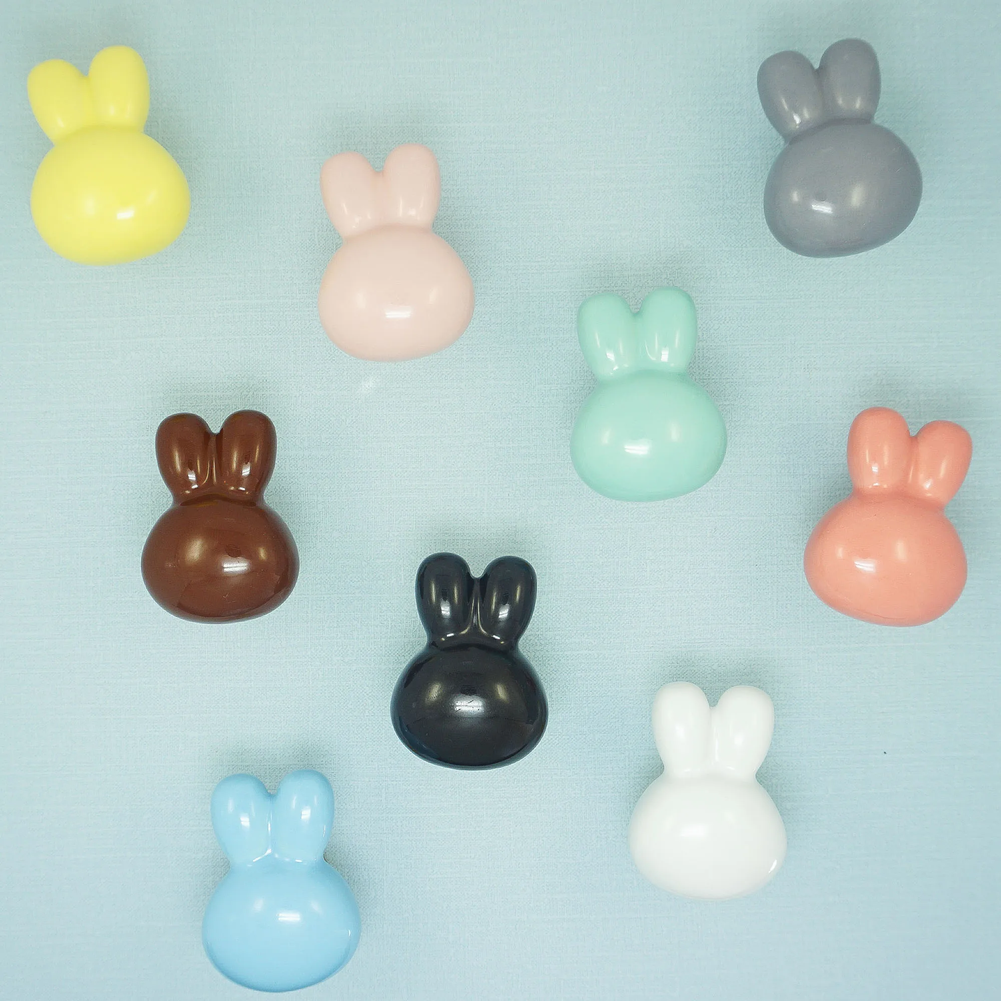 Cute Ceramic Furniture Hardware Handles Rabbit Shape Children's Room