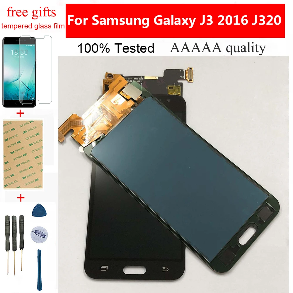 Для Samsung Galaxy J3 2016 J320 J320A J320F J320P J320FN сенсорный экран дигитайзер сенсор + ЖК дисплей