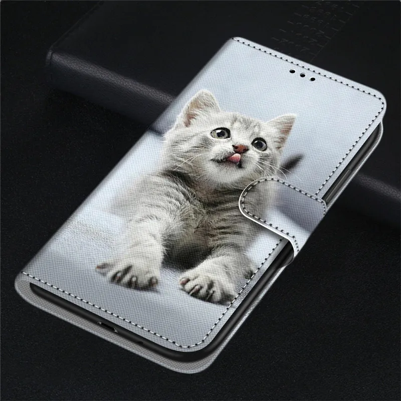 oppo cover Cool Animals Case For OPPO A16s Flip Leather Case na For OPPOA16 A16 S A 16 A16case Wallet Cover Lion Bear Wolf Cats Dogs Capa oppo mobile cover