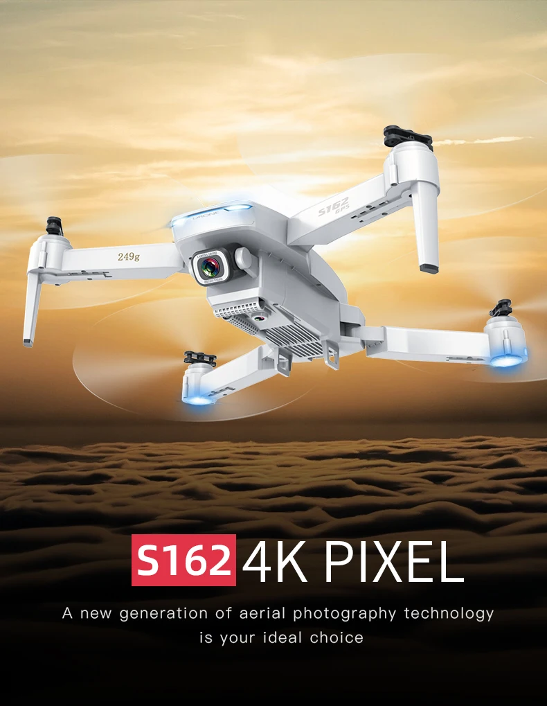Квадрокоптер S162 с GPS Wi Fi FPV дальность полета 20 минут 500 м|Радиоуправляемые