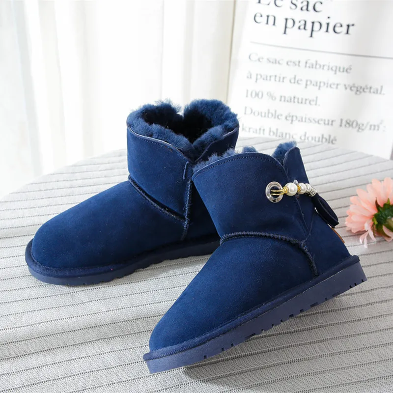 Genuine Sheepskin 2020 Natural Wool Shoes Women Real Sheepskin Women's Winter Woman Snow Boots Women Boots Women Shoes