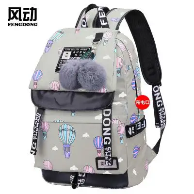 Модный рюкзак, Женский нейлоновый рюкзак, рюкзак Mochilas, Женский школьный рюкзак, школьные сумки для девочек-подростков - Цвет: Balloon Khaki