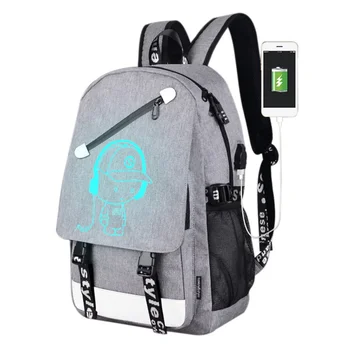 

Teenagers Famous Brands Designer Men City walking backpack Walking Outside Hiking USB Backpack Women Anime Luminous Teenagers