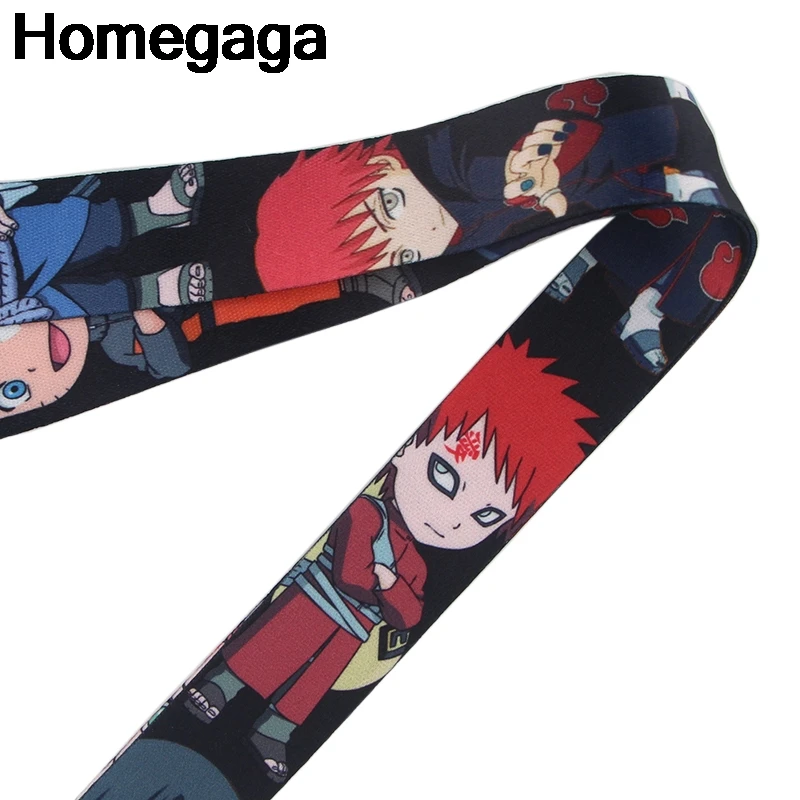 Homegaga героя аниме «Наруто мультфильм аксессуары для ключей для безопасности, защиты телефона USB держатель удостоверения личности ключевой ремень шнур с этикеткой D2304
