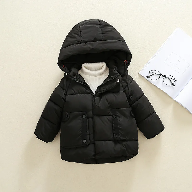 

2018 Cotton-padded Jacket Men And Women CHILDREN'S Garment Winter Back Ribbon Button New Style Men And Women Baby Warm Cotton Co