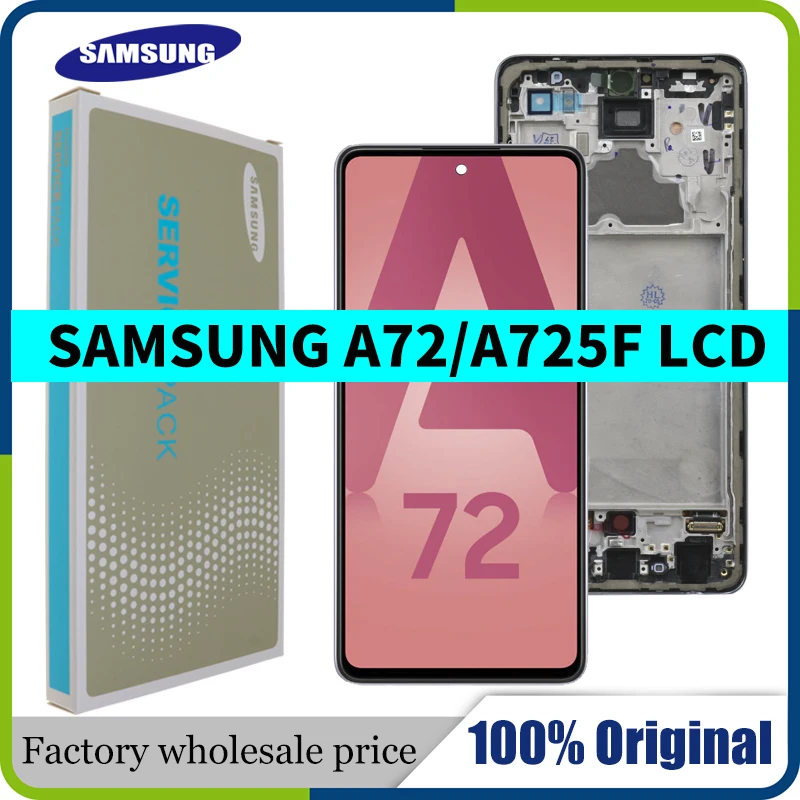 ЖК-дисплей 6 7 'ɺMOLED для Samsung Galaxy A72 A725 A725F/DS сенсорный экран с дигитайзером SM-A725F |