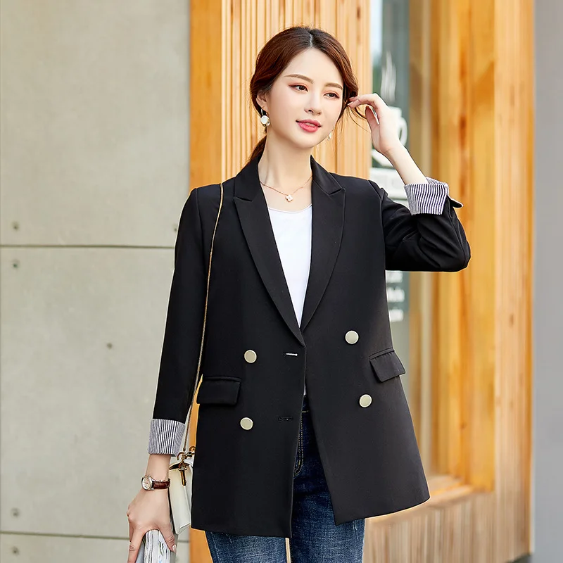

HJ1926 New Style Autumn Business Korean-style Small Suit Going to Work Slim Fit Small Suit Coat Women's Simple Versatile Tops