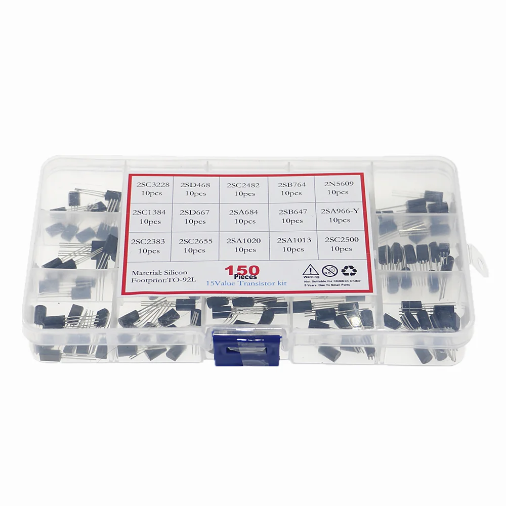 15Values TO-92L Transistor Assortment Kit 2sc3228 2sc2500 2sc2655 2sc1384 2sc2383 2sd468 2SC2482 2SB764 2SD667 2SA684 150pcs/set