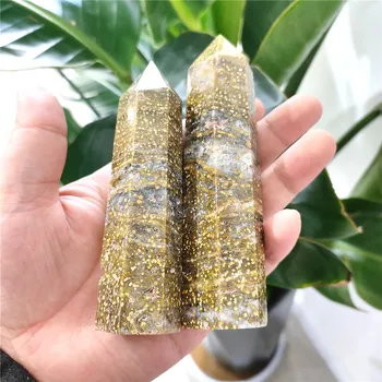 

Hand Carved Amazing Natural Ocean Jasper Crystal Stone Points Wand