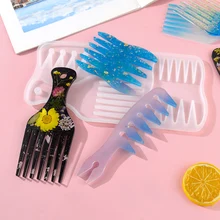 

Hot Sell DIY Comb Resin Silicone Mold Epoxy Keychain Resina Casting Mould African Oil Comb Texture Comb Modeling Fork Comb