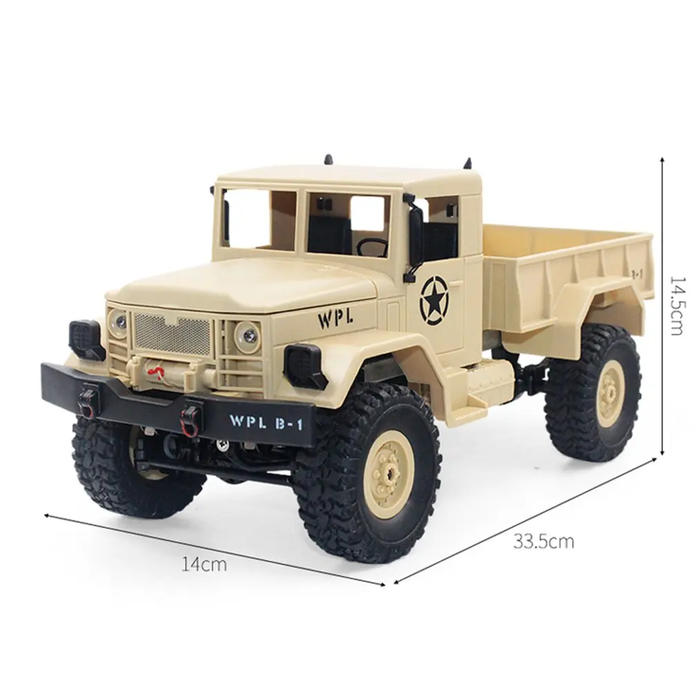 B-14 1/16 2.4GHz RC Crawler Off-road Military Truck Car with Headlight RTR Automatic Vehicle Toys Car for Children Gifts HOT