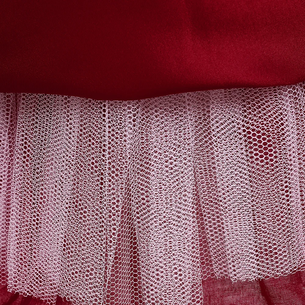 New Year Teenage Girl Christmas Dress for Girls Prom Wedding Party - Red Girl Dress with Children Clothes image 5