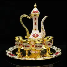 Модные 8 шт./компл. Золотой/Серебряный декоративный Винный Набор Графин для вина verre виски аксессуары для украшения дома аксессуары JJ106